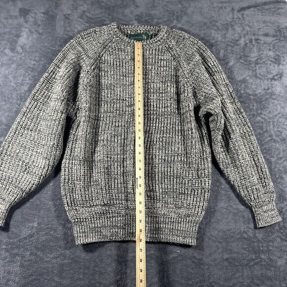 VTG 90s Fisherman Chunky Knit Crewneck Sweater Men’s L Knights Round Table Beige - Picture 4 of 12